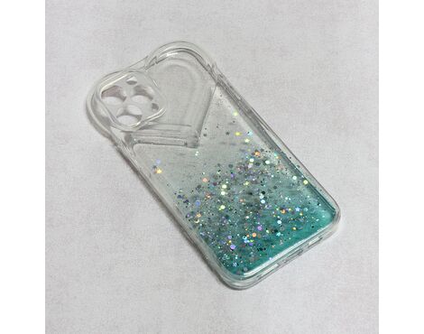 Futrola Heart Glitter - iPhone 13 mint.