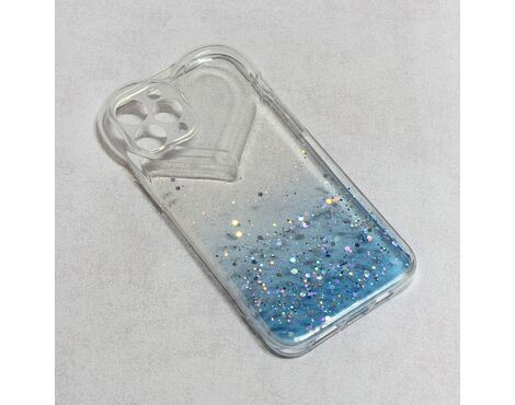 Futrola Heart Glitter - iPhone 12 Pro Max 6.7 plava.