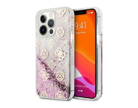 Futrola Guess Hc Liquid Glitter Peony - iPhone 13 Pro roze (GUHCP13LLGPEPI).