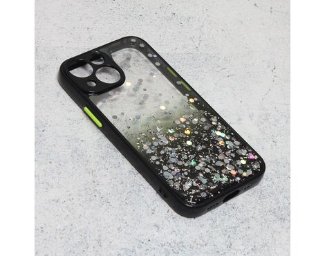 Futrola Frame Glitter - iPhone 13 Mini crna.