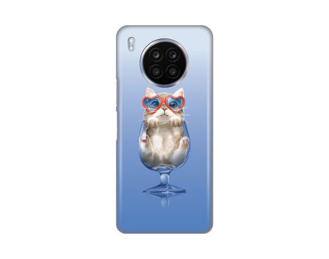 Silikonska futrola PRINT - Huawei Honor 50 Lite/Nova 8i Funny Cat.