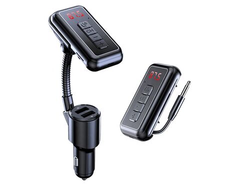 FM transmiter Y4 USB TF Bluetooth 5.0, call ID, modlularni, Handsfree slušalica crni.