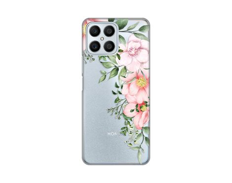 Silikonska futrola PRINT Skin - Huawei Honor X8 Gentle Rose Pattern.