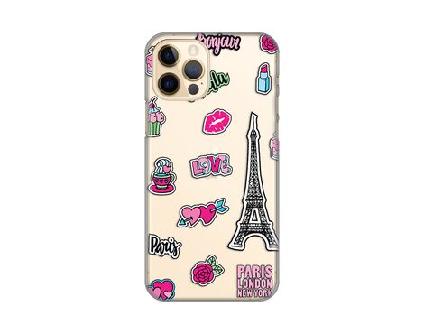 Silikonska futrola PRINT Skin - iPhone 12/12 Pro 6.1 Love Paris.