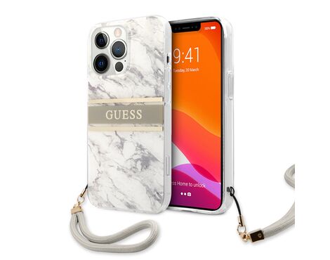 Futrola Guess Marble Strap - iPhone 13 Pro siva (GUHCP13LKMABGR).