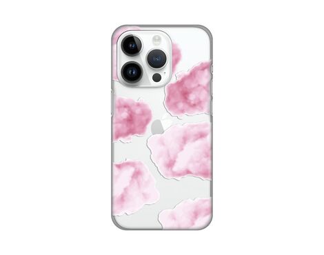 Silikonska futrola PRINT Skin - iPhone 14 Pro Pink Clouds.