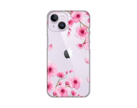Silikonska futrola PRINT Skin - iPhone 14 Rose flowers.