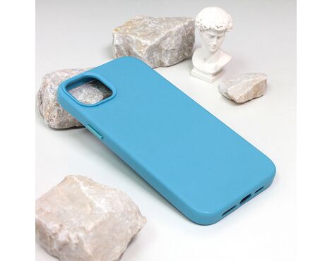 Futrola Beautiful Shine Leather iPhone 14 Plus svetlo plava.