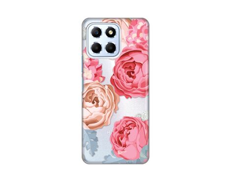 Silikonska futrola PRINT Skin - Huawei Honor X6 Pink Flowers.