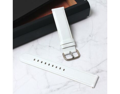 Narukvica kozna - smart watch Samsung 4, 5 20mm bela.