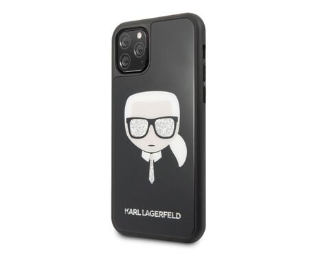 Futrola Karl Lagerfeld Double Layers Glitter - iPhone 11 Pro Max 6.5 crna ( KLHCN65DLHBK).