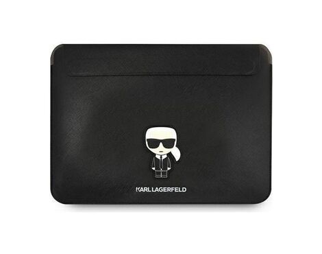 Torba - laptop Karl Lagerfeld Sleeve Saffiano Ikonik 16." crna (KLCS16PISFBK).