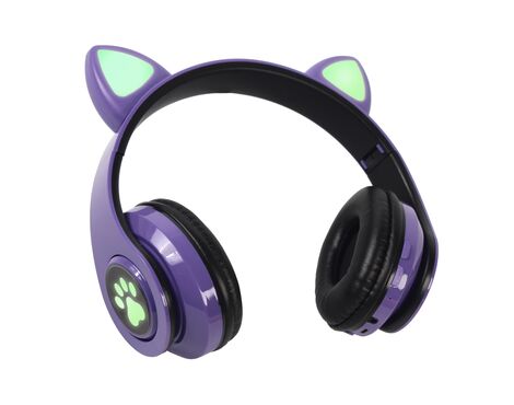 Bluetooth slusalice Cat Ear ljubicaste.