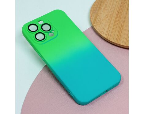 Futrola Rainbow Spring - iPhone 13 Pro zeleno svetlo plava.