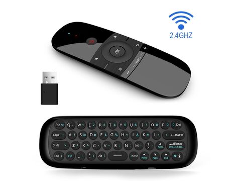 Air Mouse wireless tastatura I mis, IR daljinski crni.