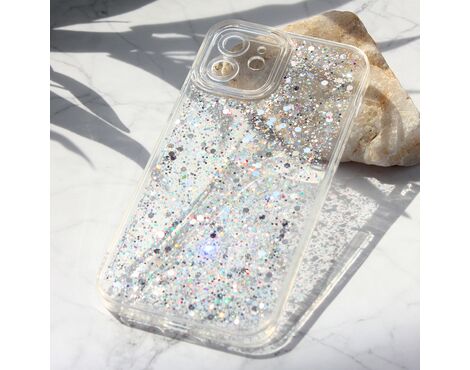 Futrola Glitter - iPhone 12 6.1 srebrna.