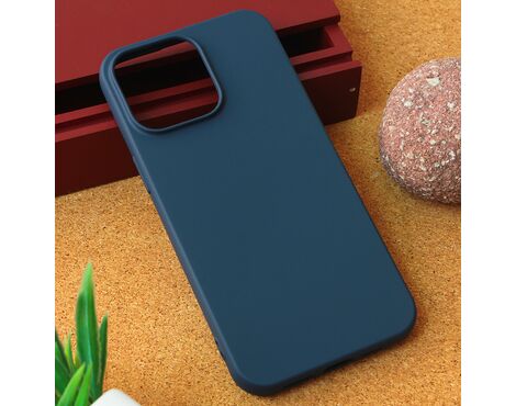 Silikonska futrola Teracell Giulietta - iPhone 15 Pro Max 6.7 mat tamno plava.