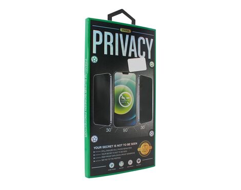 Tempered Glass Privacy 2.5D full glue - iPhone 15 crni.