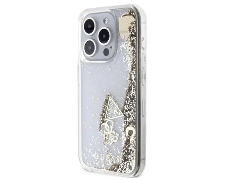 Futrola Guess Hc Liquid Glitter Charms - iPhone 15 Pro 6.1 zlatna (GUHCP15LGLHFLGO).