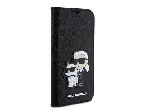 Futrola Karl Lagerfeld Saffiano BP Nft Karl&Choupette - iPhone 15 Pro 6.1 crna(KLBKP15LSANKCPK).