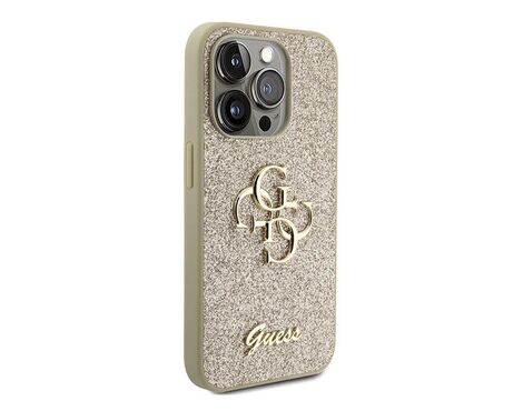Futrola Guess Hc Fixed Glitter 4G Big Metal Logo - iPhone 15 Pro 6.1 zlatna (GUHCP15LHG4SGD).
