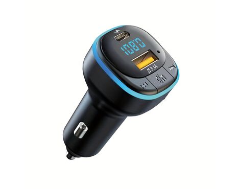 FM transmiter C33 USB, PD, QC 3.0 Bluetooth 5.0, RGB, Handsfree slušalica crni.