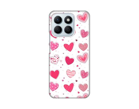 Silikonska futrola PRINT Skin - Huawei Honor X8b Pink Hearts.