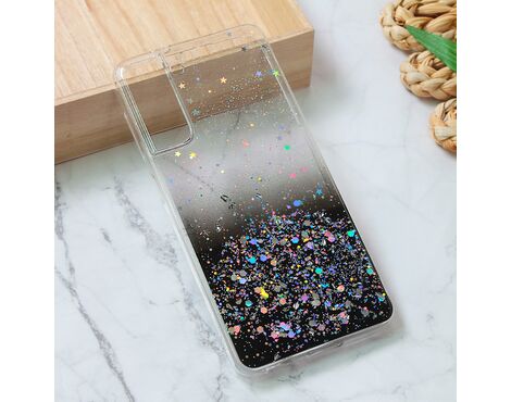 Silikonska futrola Glitter - Samsung G991 Galaxy S21 crna.