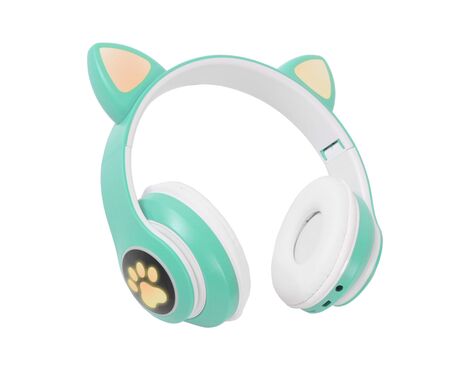 Bluetooth slusalice Cat Ear mint.