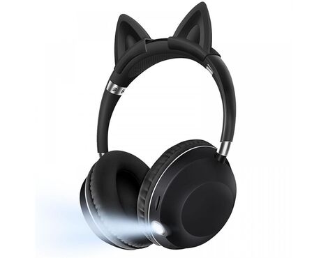 Bluetooth slusalice Cat Ear crne.