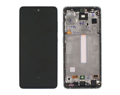 LCD displej (ekran) - Samsung A528B/Galaxy A52s 5G + touchscreen + frame black (crni) Service Pack ORG/GH82-26861A.