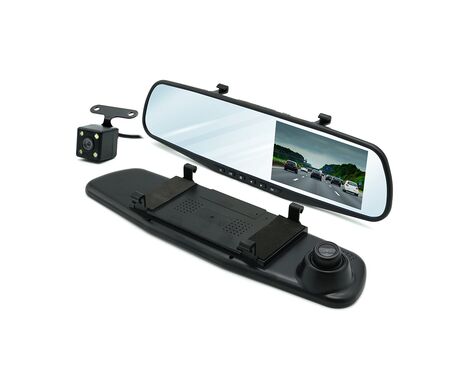 Auto kamera L9000 dual lens - retrovizor + rikverc kamera (MS).