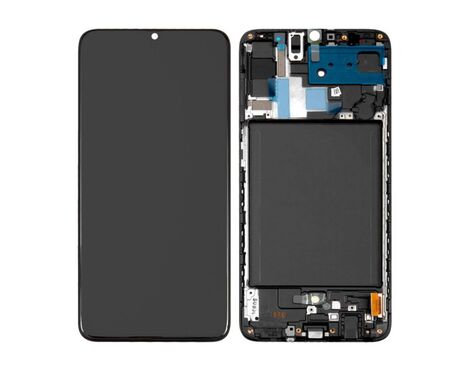 LCD displej (ekran) - Samsung A705/Galaxy A70 2019 + touchscreen + frame black (crni) OLED.