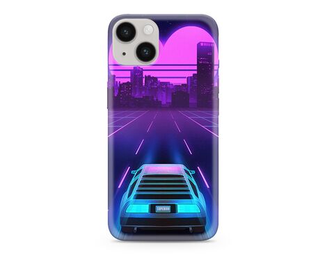 Silikonska futrola ultra tanka (skin) PRINT CLEAR NEON WAVE - iPhone 14 (6.1) NW02 (MS).