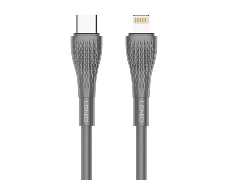 USB data kabl LDNIO LC671 30W Type-C na Lightning 1m crni (MS).