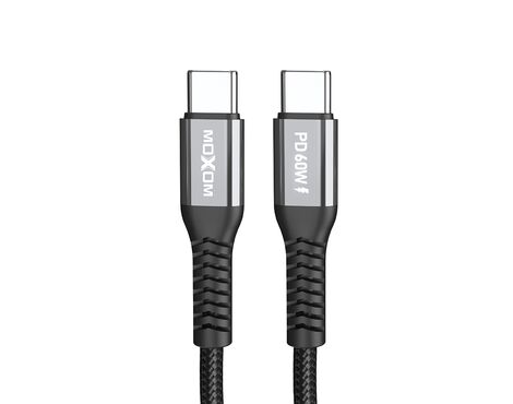 USB data kabl Moxom MX-CB235 PD 60W Type-C na Type-C 1m crni (MS).