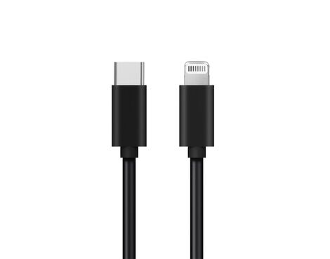 USB data kabl PD - iPhone Type C na lightning 3A crni 1m (MS).