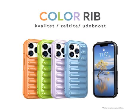 Futrola Color Rib - Samsung S928 Galaxy S24 Ultra 5G crna.