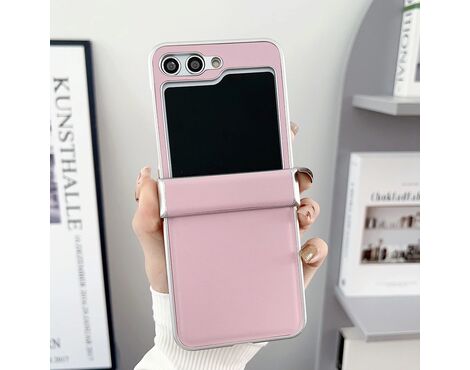 Futrola Color Plating Leather - Samsung Galaxy Z Flip 6 svetlo roze.