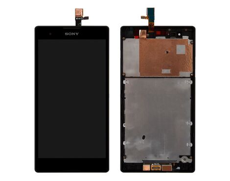 LCD displej (ekran) - Sony Xperia T2 Ultra+touch screen crni+frame.