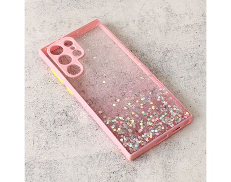 Futrola Frame Glitter - Samsung G908B Galaxy S22 Ultra roze.