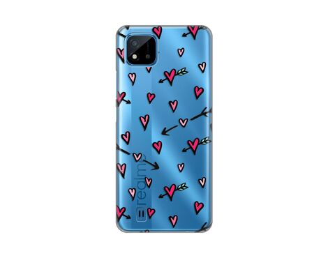 Silikonska futrola PRINT Skin - Realme C11 (2021)/C20 Heart Pattern.