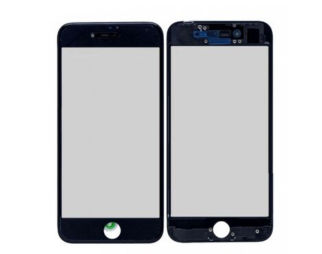 Staklo touchscreen-a + frame + OCA + polarizator - iPhone 8/SE (2020) Crno (Crown Quality).