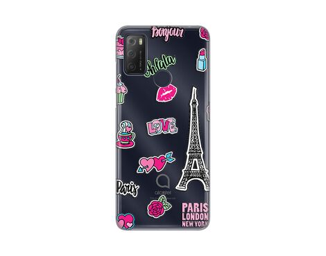 Silikonska futrola PRINT Skin - Alcatel 1S (2021)/3L (2021)/A1 Alpha 21 Love Paris.