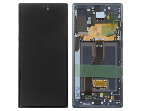 LCD displej (ekran) - Samsung N975F/Galaxy Note 10 Plus + touchscreen + frame black (crni) Service Pack ORG/GH82-20838A.