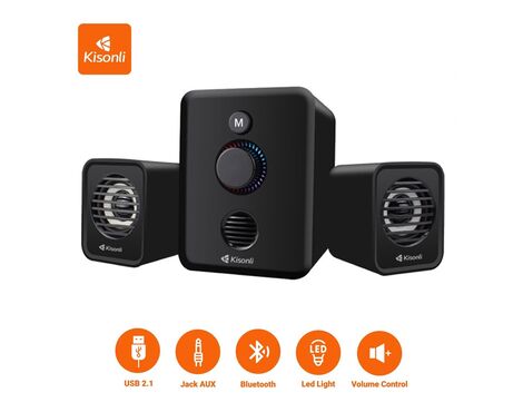 Zvucnik Kisonli U-3000BT 2.1 Bluetooth crni.