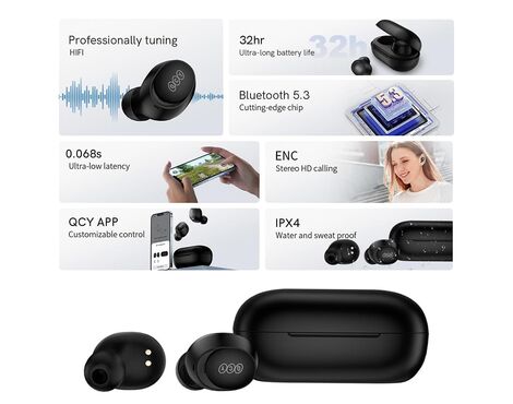 Bluetooth slusalice QCY Arcbuds lite bele.