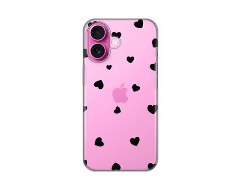 Silikonska futrola PRINT Skin - iPhone 16 Hearts.