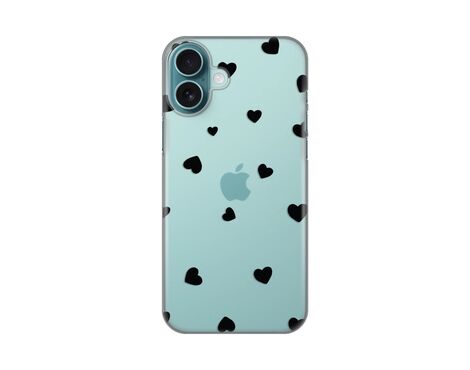 Silikonska futrola PRINT Skin - iPhone 16 Plus Hearts.