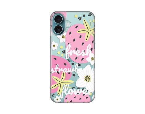 Silikonska futrola PRINT Skin - iPhone 16 Plus Fresh Pink.